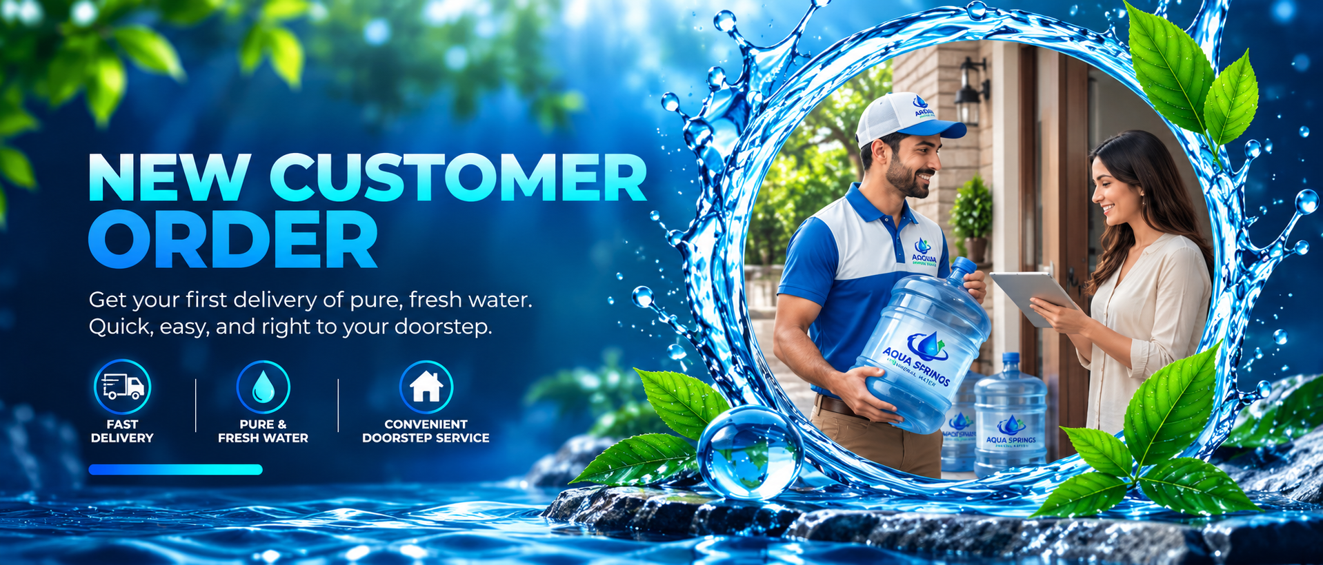 New customer order: quick and easy Aqua Springs water delivery